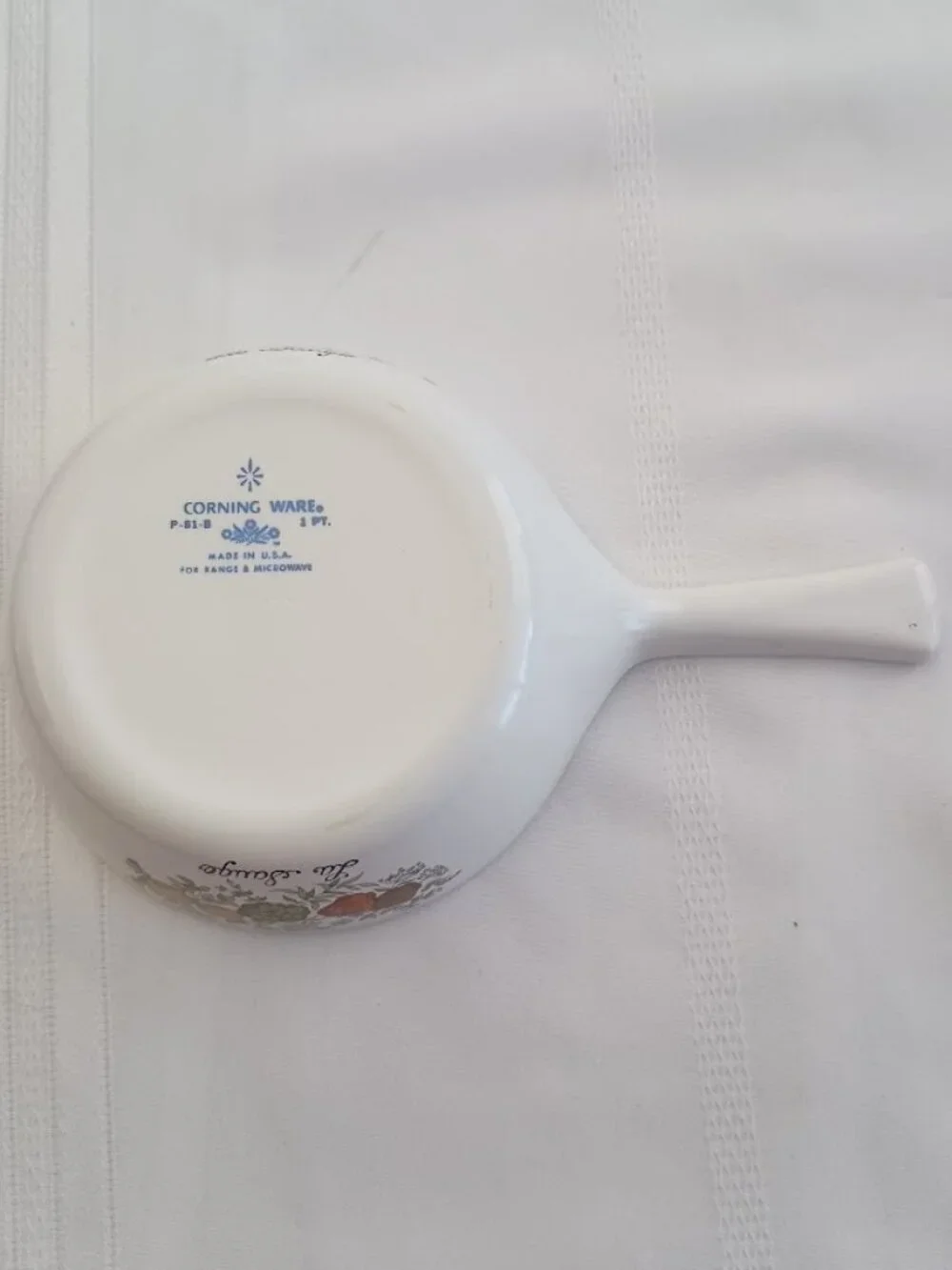 Vintage La Sauge Corning Ware P-81-B, 1 Pint Saucepan